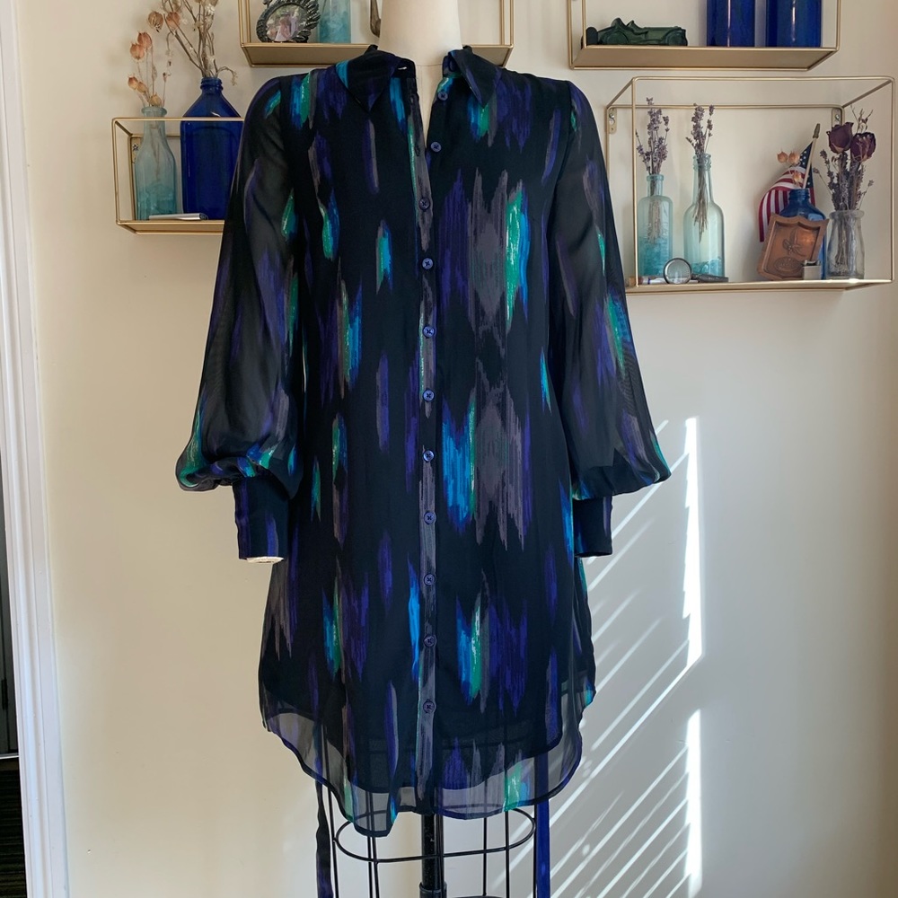 Kirna Zabete at Target Ikat print shirt dress sz S - Picture 4 of 14